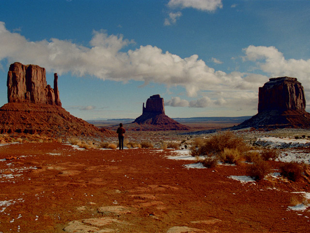 Neige � Monument Valley (Arizona, Etats-Unis)